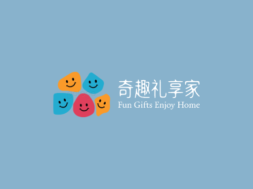 奇趣礼享家抖音小店Logo标志设计