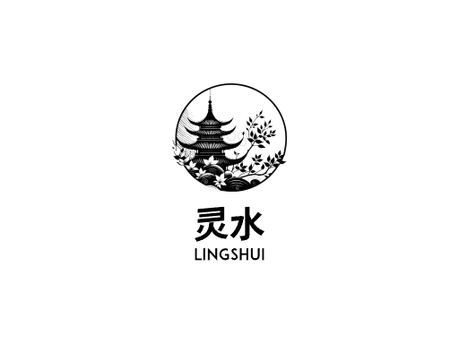 灵水茶饮料Logo标志设计