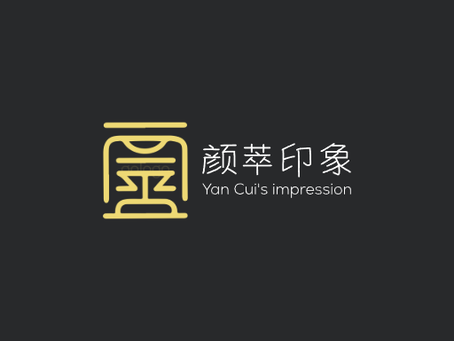 颜萃印象面孔Logo标志设计