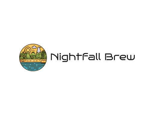 Nightfall Brew麦芽啤酒Logo标志设计