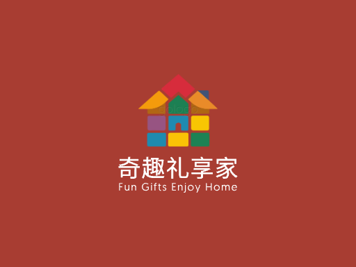 奇趣礼享家彩色Logo标志设计