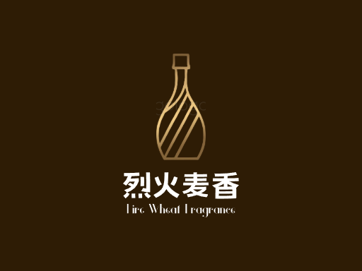 烈火麦香啤酒Logo标志设计