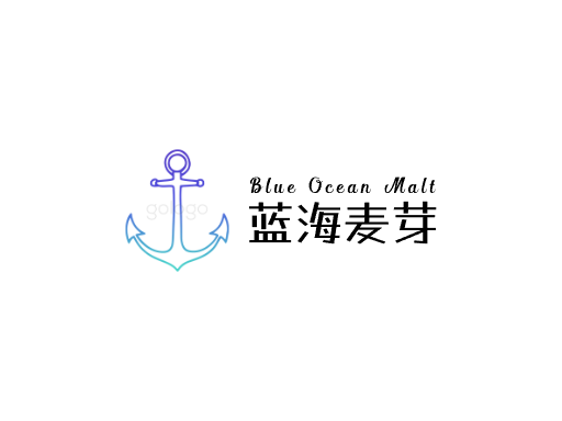 蓝海麦芽精酿啤酒Logo标志设计