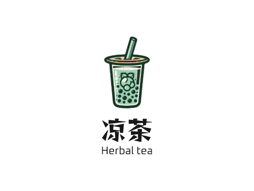 凉茶凉茶Logo标志设计