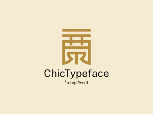 ChicTypeface创意字体Logo标志设计