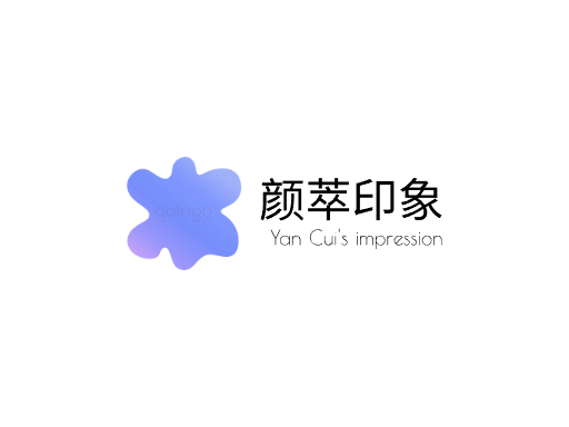 颜萃印象面孔Logo标志设计