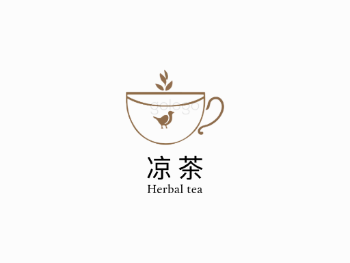 凉茶凉茶Logo标志设计