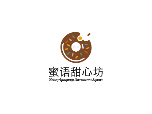 蜜语甜心坊甜品店Logo标志设计