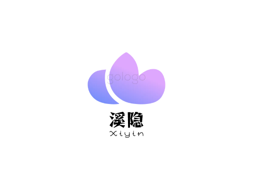 溪隐纯净水Logo标志设计