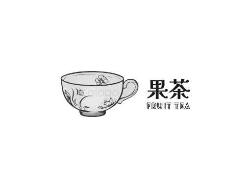 果茶果茶Logo标志设计