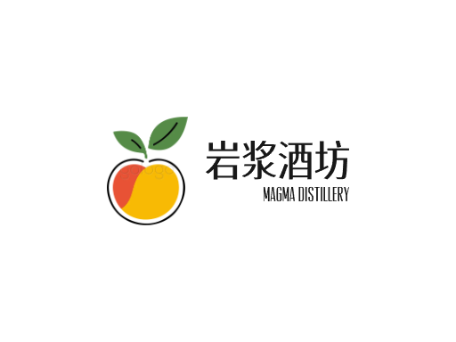 岩浆酒坊果味啤酒Logo标志设计