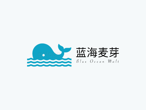 蓝海麦芽精酿啤酒Logo标志设计