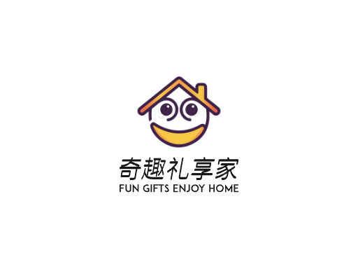 奇趣礼享家抖音小店Logo标志设计