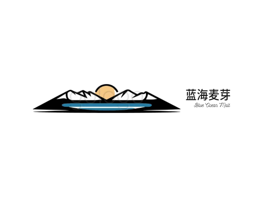 蓝海麦芽精酿啤酒Logo标志设计