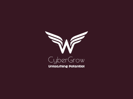 CyberGrow翅膀Logo标志设计