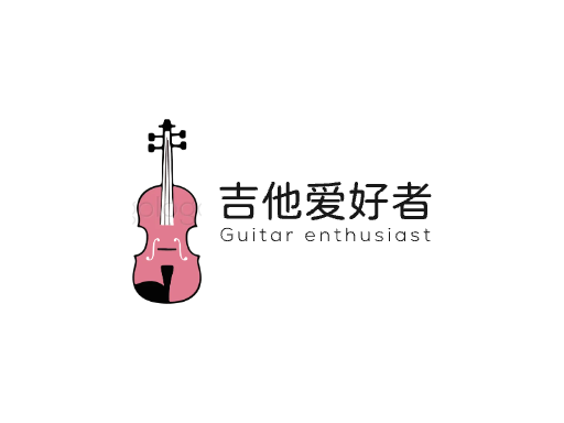 吉他爱好者音乐Logo标志设计