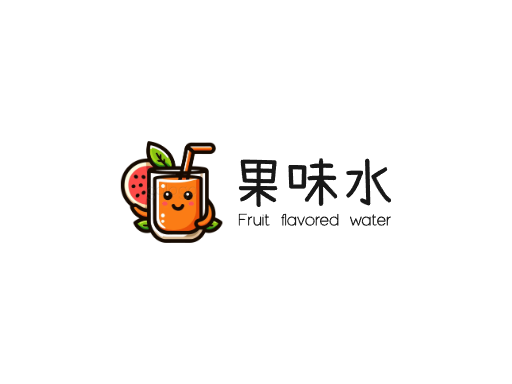 果味水果味水Logo标志设计