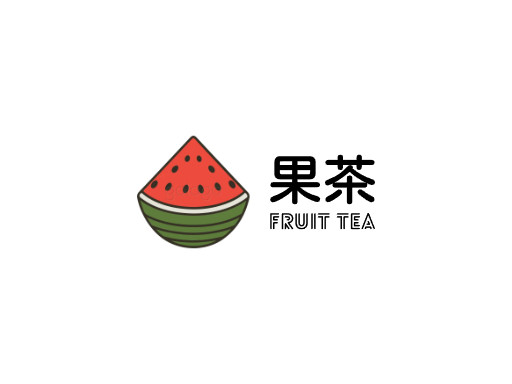 果茶果茶Logo标志设计