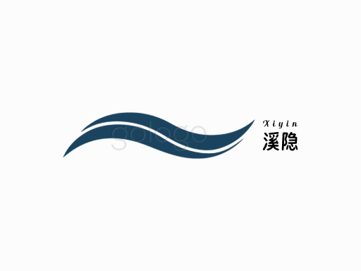 溪隐纯净水Logo标志设计