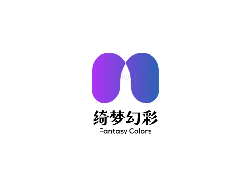 绮梦幻彩奇幻Logo标志设计