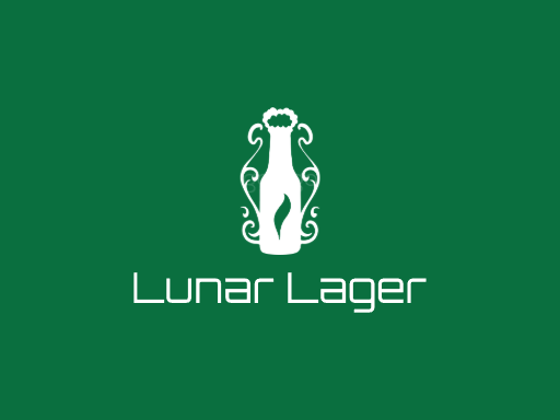 Lunar Lager生啤Logo标志设计