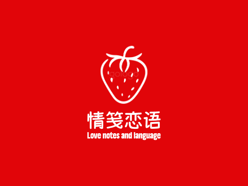 情笺恋语言情Logo标志设计