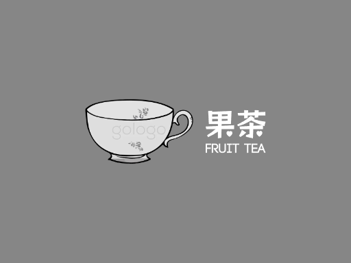 果茶果茶Logo标志设计