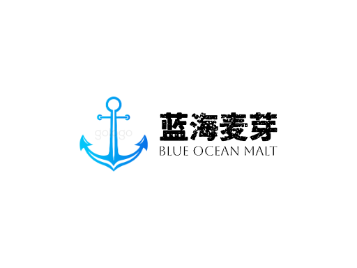 蓝海麦芽精酿啤酒Logo标志设计