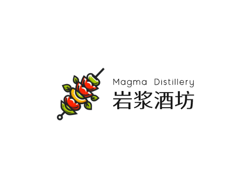 岩浆酒坊果味啤酒Logo标志设计