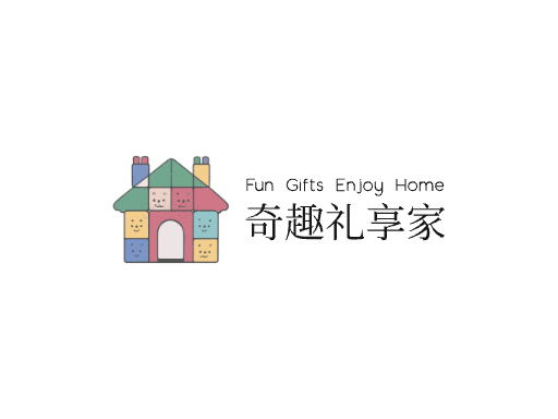 奇趣礼享家抖音小店Logo标志设计