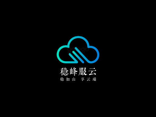 稳峰服云智能Logo标志设计