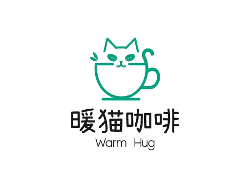 暖猫咖啡Logo标志设计