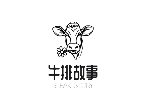 牛排故事logo设计