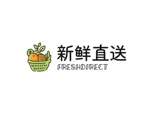 新鲜直送Logo标志设计