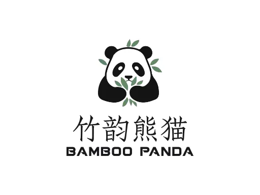 竹韵熊猫Logo标志设计