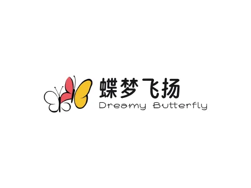 蝶梦飞扬logo头像设计