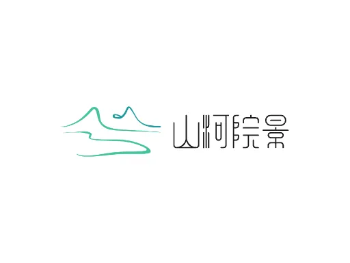 山河院景Logo标志设计