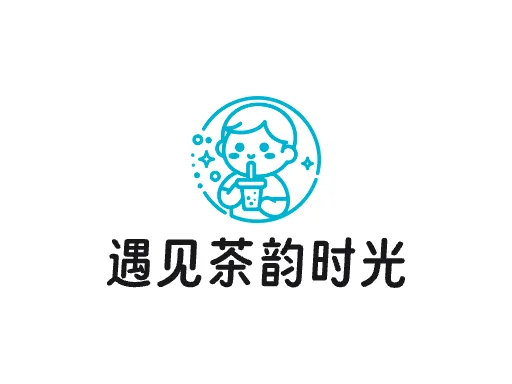 遇见茶韵时光Logo标志设计