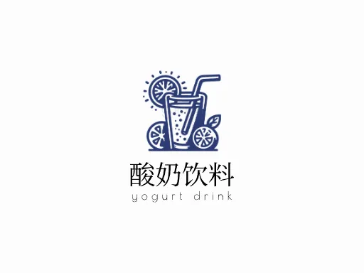 酸奶饮料logo头像设计