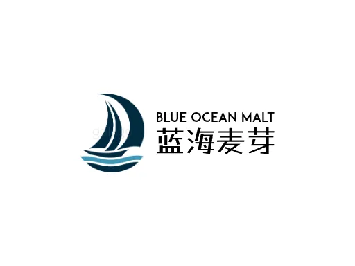 蓝海麦芽logo设计