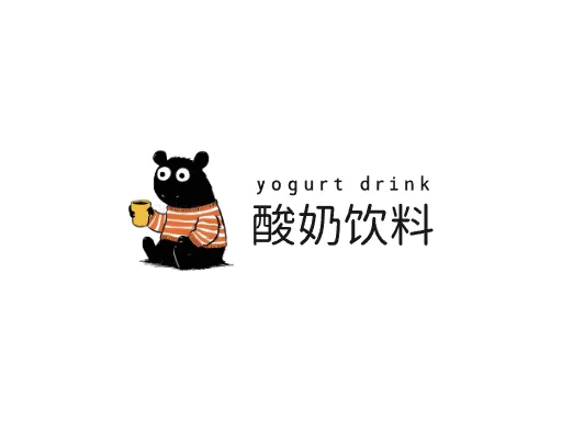 酸奶饮料Logo标志设计