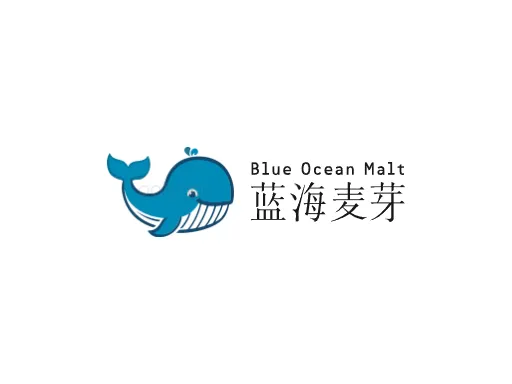 蓝海麦芽店铺logo设计