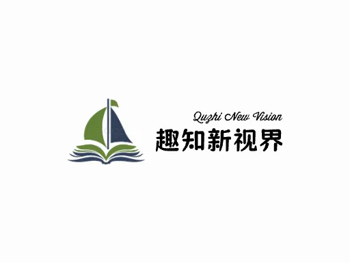 趣知新视界Logo标志设计