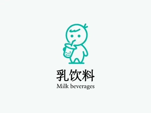 乳饮料LOGO图标设计