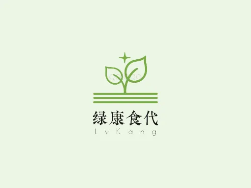 绿康食代Logo标志设计