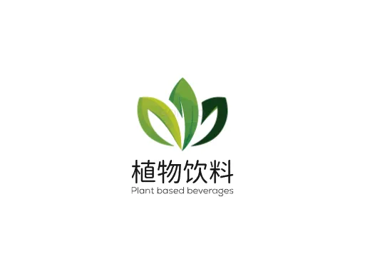 植物饮料店铺标志设计