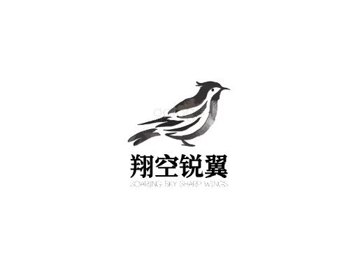 翔空锐翼店铺logo头像设计