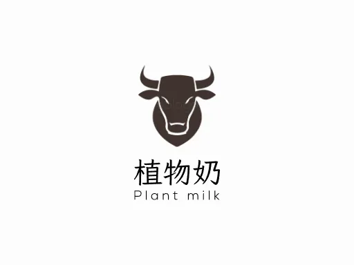植物奶Logo标志设计