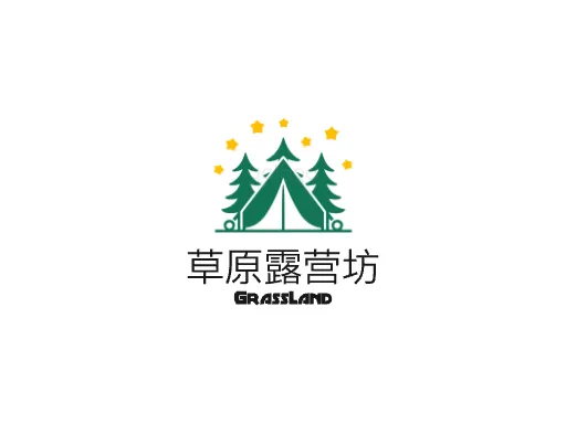 草原露营坊Logo标志设计