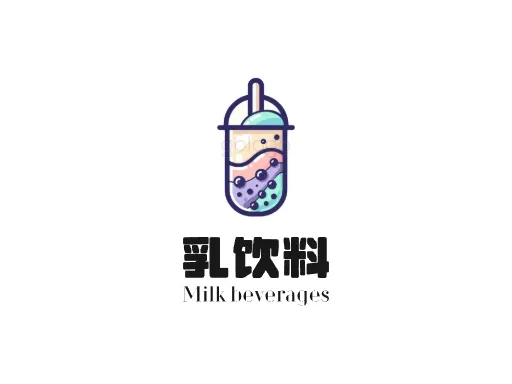 乳饮料店铺logo头像设计